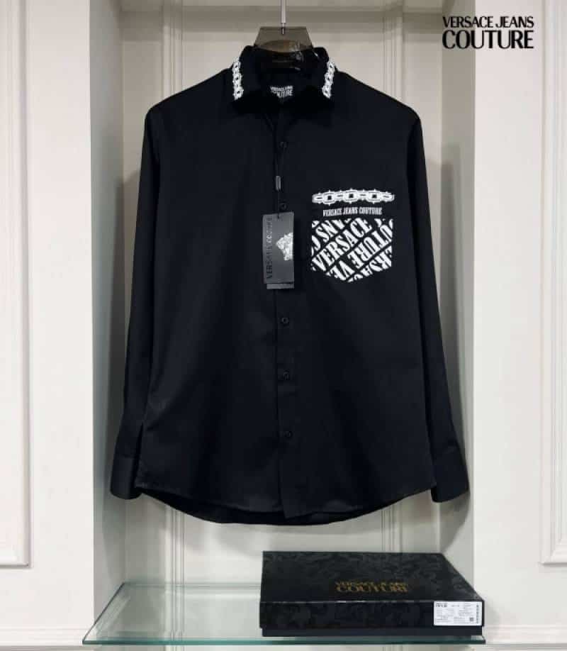 Versac e Black Printed Premium Shirt With Bo-x Packing And Carry Bag Main image