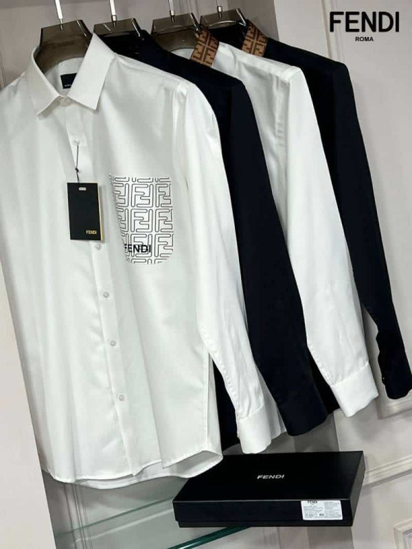 Fend i White Pocket Logo Lu...xury Shirt