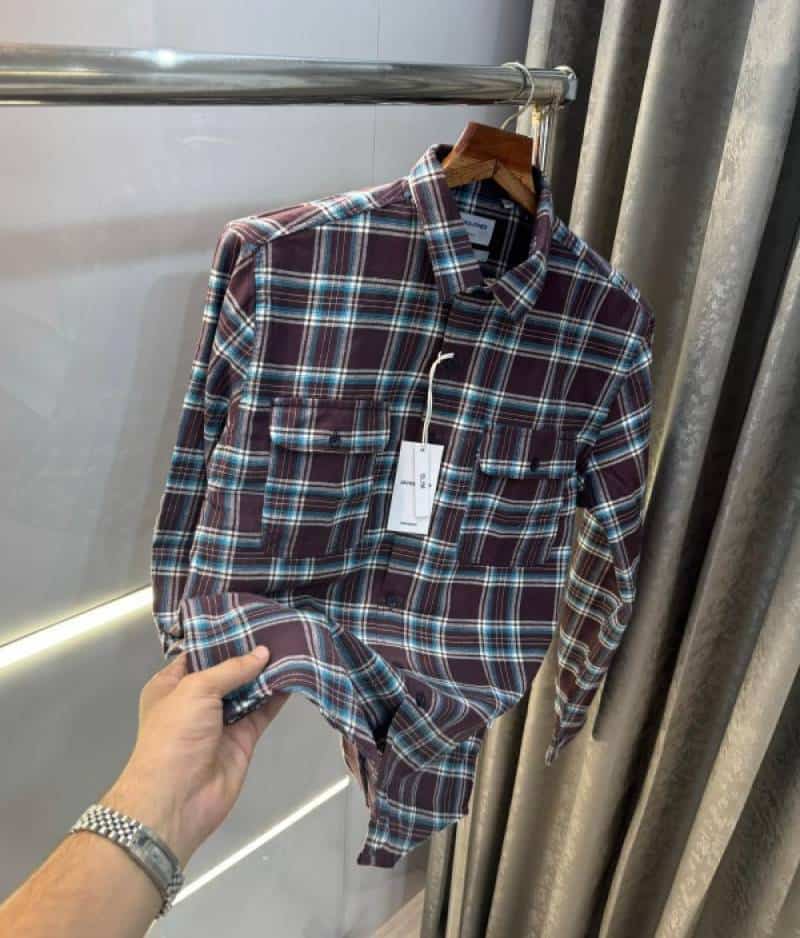 Jack&Jones Wine Checks Premium Classic Shirt Main image