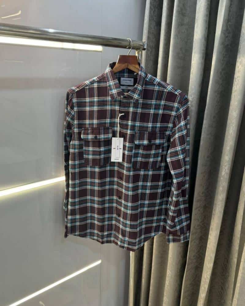 Jack&Jones Wine Checks Premium Classic Shirt Secondary image