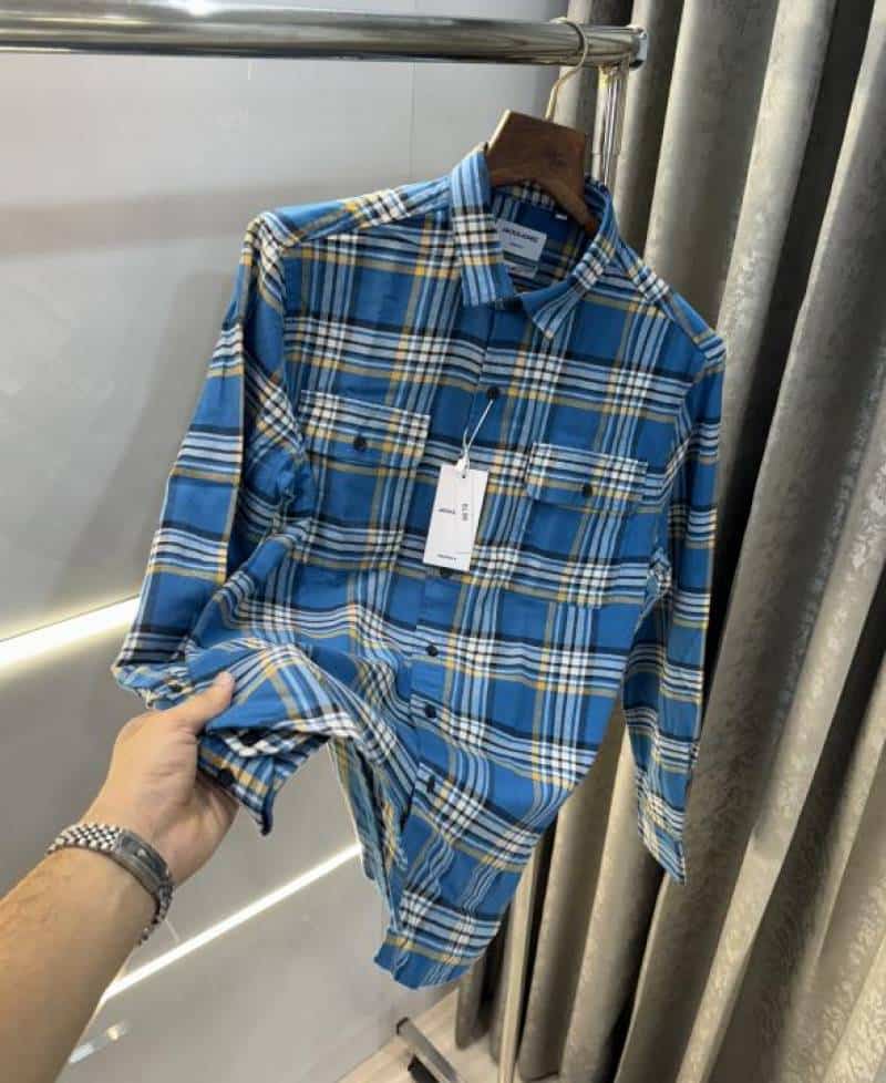 Jack & Jones Blue Checks Premium Classic Shirt Main image