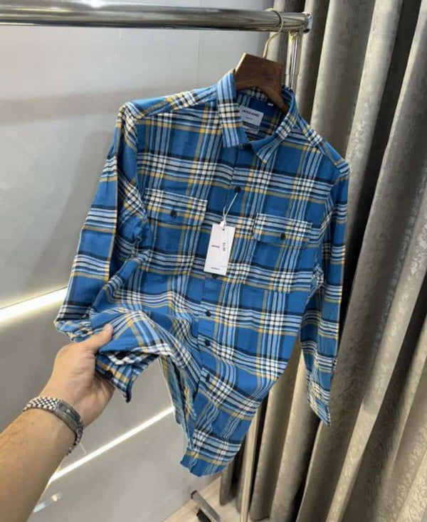 Jack & Jones Blue Checks Premium Classic Shirt