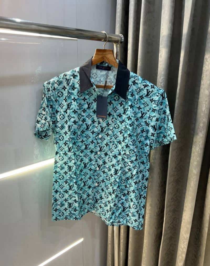 lOuiS vUiTTon Blue All Over Printed Imported Premium Half Shirt Secondary image