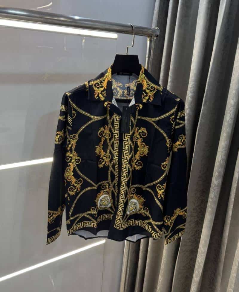Versac e Couture Black Printed Imported Full Sleeves Shirt
