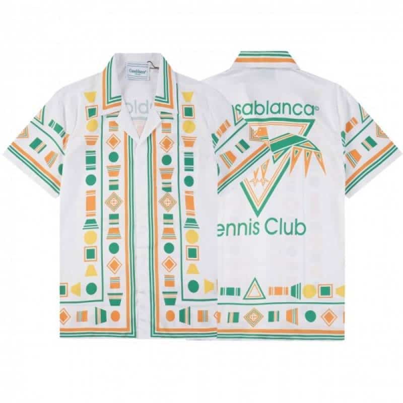 Casablanca White Printed Imported Half Shirt Main image