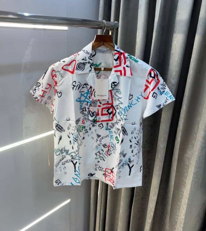 Givench y White Printed Imported Half Shirt Secondary image