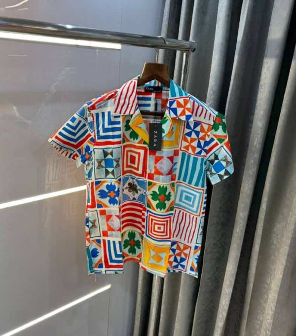 Zar a All Over Printed Imported Half Shirt