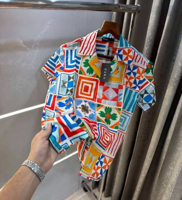 Zar a All Over Printed Imported Half Shirt