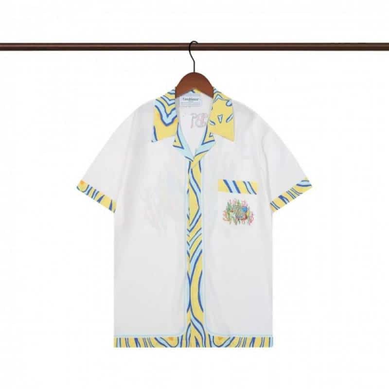 Casablanc a White Printed Imported Half Shirt Main image