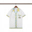 Casablanc a White Printed Imported Half Shirt