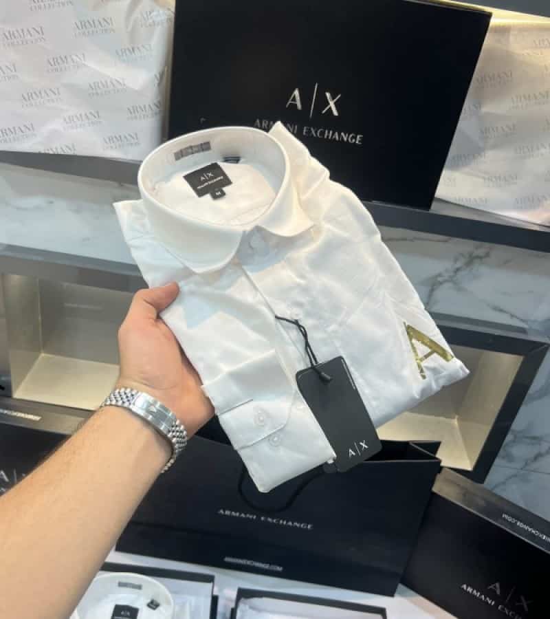 Arman i Exchange WhiteB Logo Print Shirt With Premium Box Packing And Carry Bag Main image