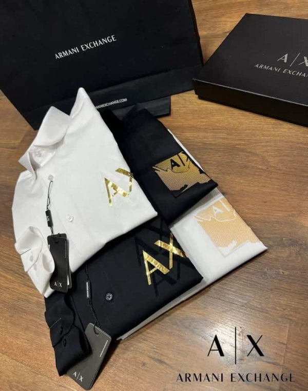 Arman i Exchange WhiteB Logo Print Shirt With Premium Box Packing And Carry Bag
