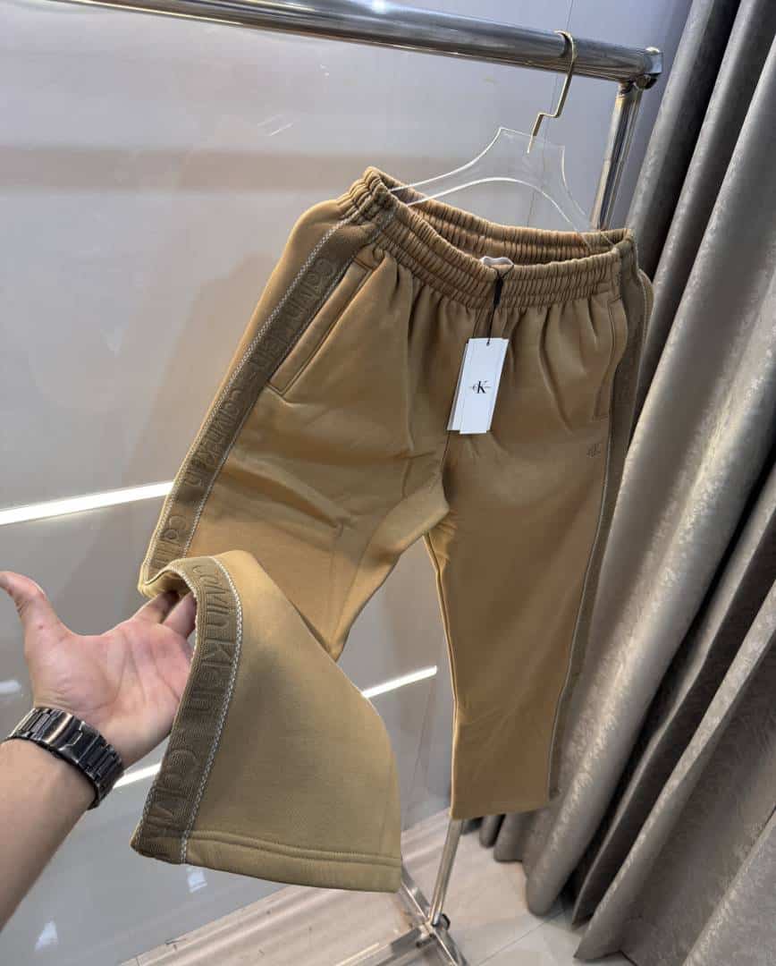 Calvi n Klein Beige Patch Logo Premium TrackPant Secondary image