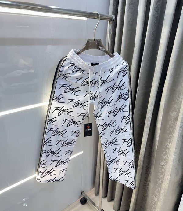 Air Jorda n White Embroidery Logo Imported Trackpant
