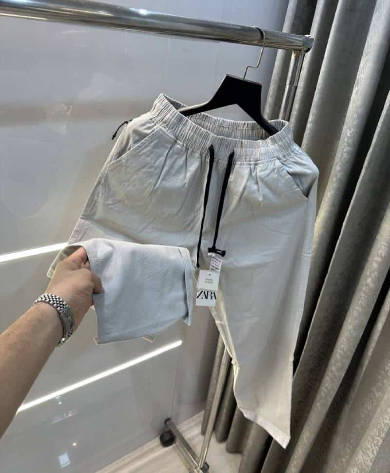 Zar a Light Grey 3Premium Linen Track Pants Secondary image