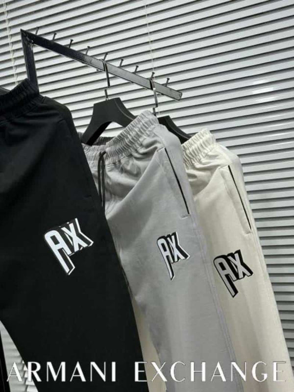 Arman i Exchang e Grey Logo Patch Imported Trackpant With Carry Bag