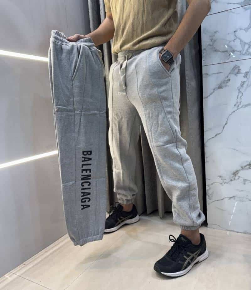 Balenciag a Grey Logo Print Premium Jogger Sweatpant Secondary image