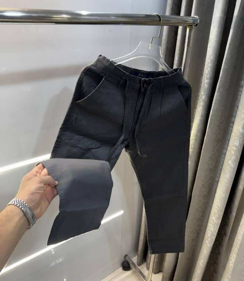 Ralph Laure n Dark Grey Premium Cotton Linen TrackPant
