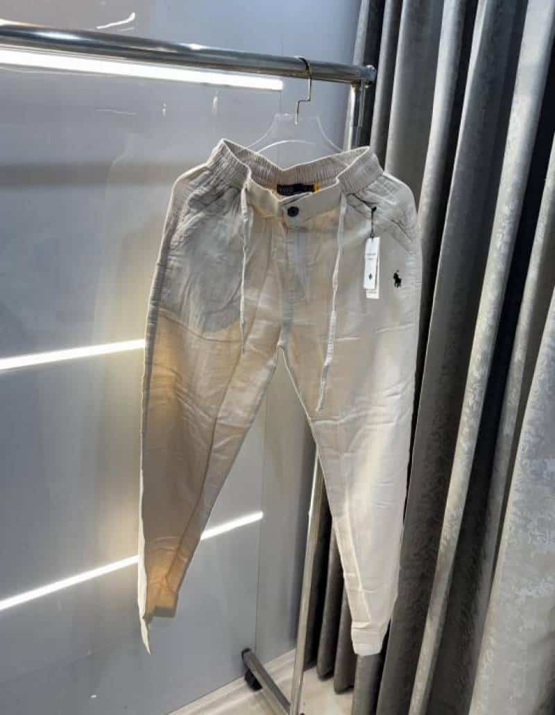 Ralph Lauren Cream Premium Linen TrackPant Main image