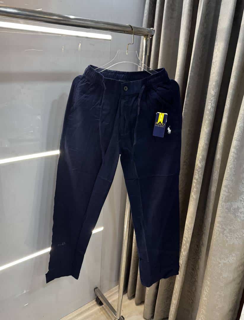 Ralph Laure n Navy Blue Premium Linen TrackPant Main image