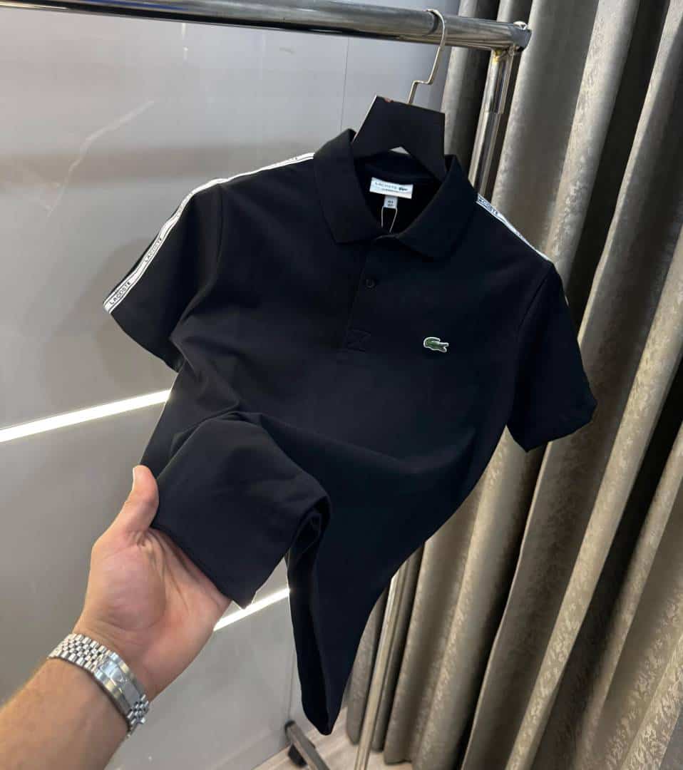 Lacost e Black Shoulder Logo Premium Polo T-Shirt Main image