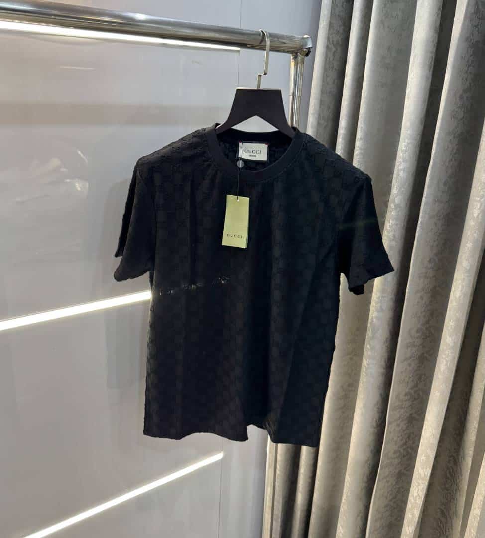 Gucc i Black EmB0sSed MonograM Imported T-Shirt Secondary image