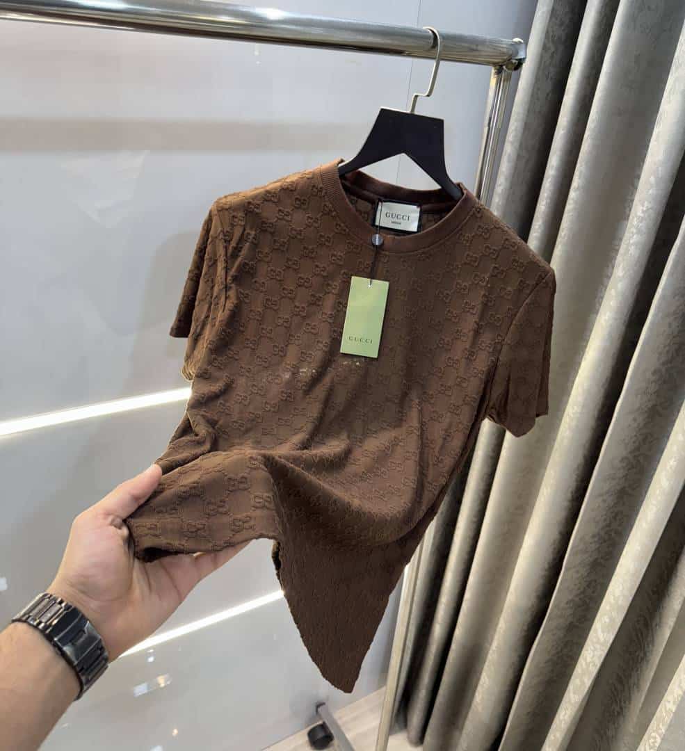 Gucc i Brown EmBO-s$ed MonogR..4M Imported T-Shirt Main image