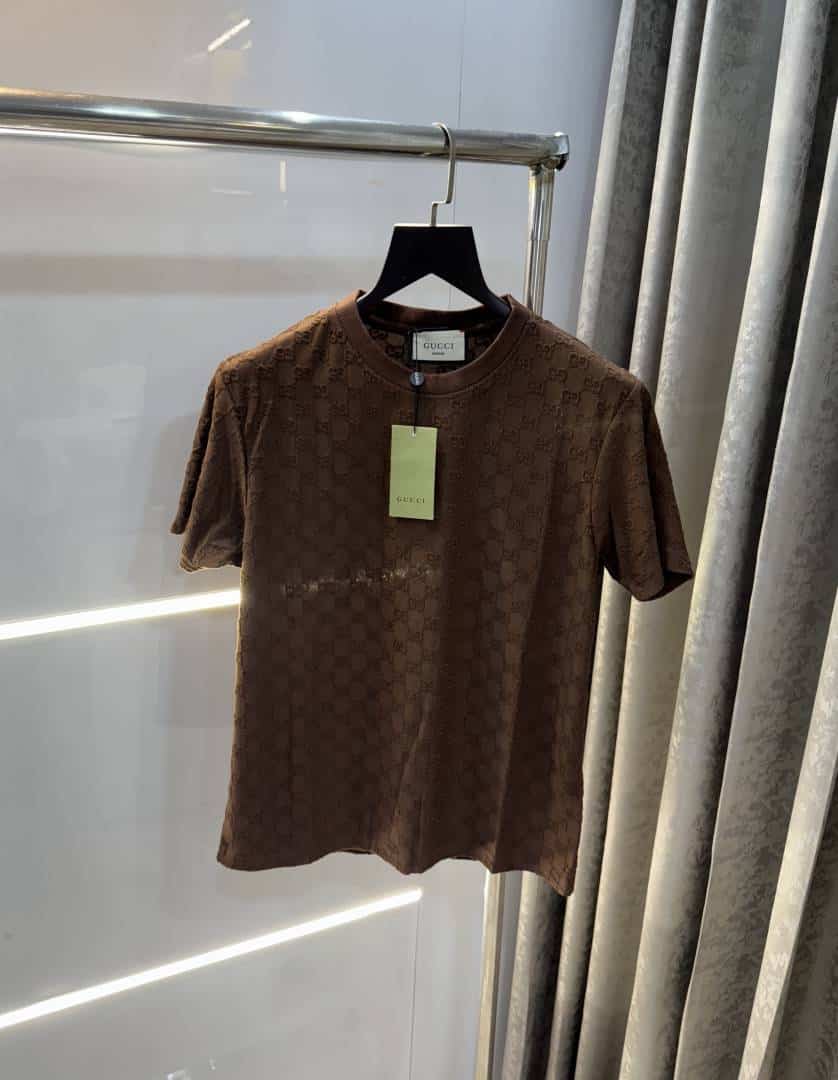 Gucc i Brown EmBO-s$ed MonogR..4M Imported T-Shirt Secondary image