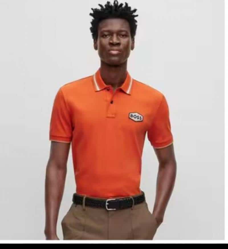 HUGO BO·Ss Orange Logo Print Premium Polo T-Shirt Main image
