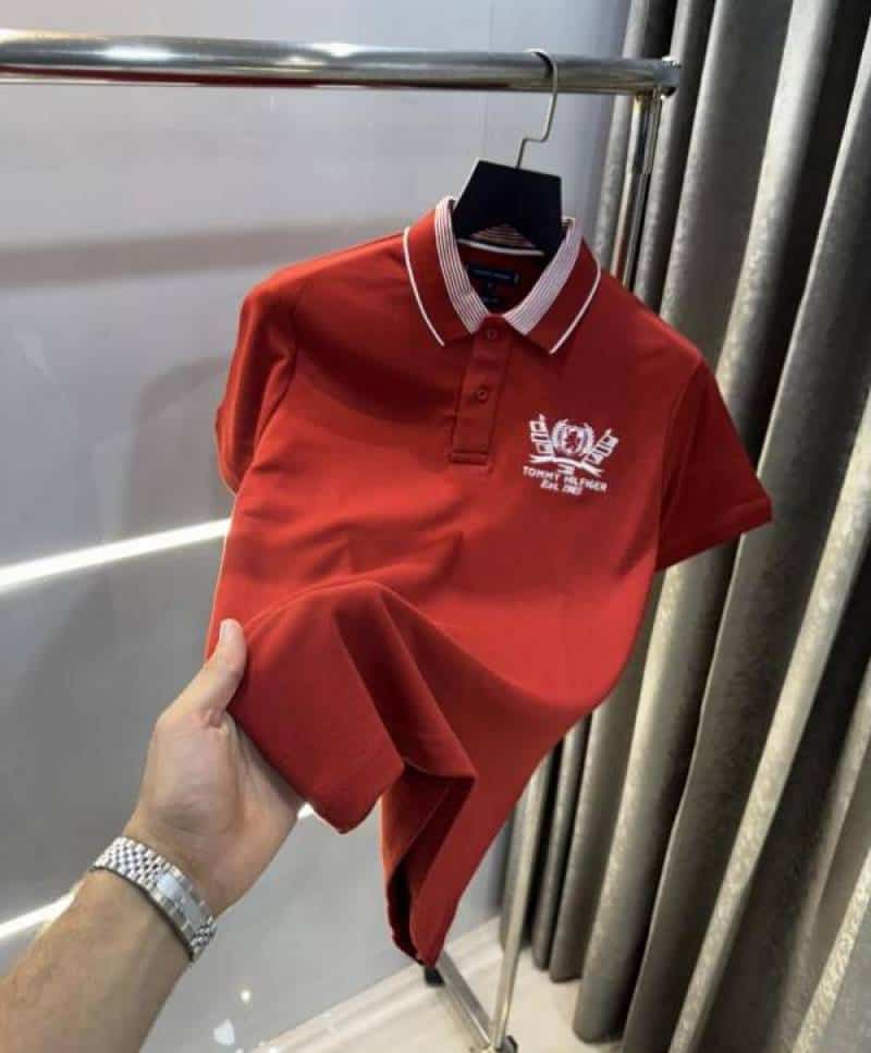 Tomm y Hilfiger Rust Embroidery Work Premium Polo T-Shirt Secondary image