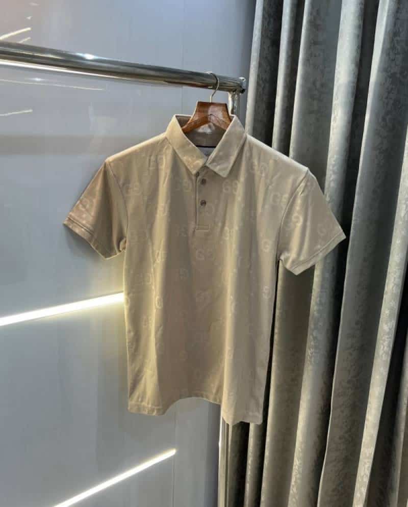 Gucc i Cream MonogR·aM Print Imported Polo T-Shirt Secondary image