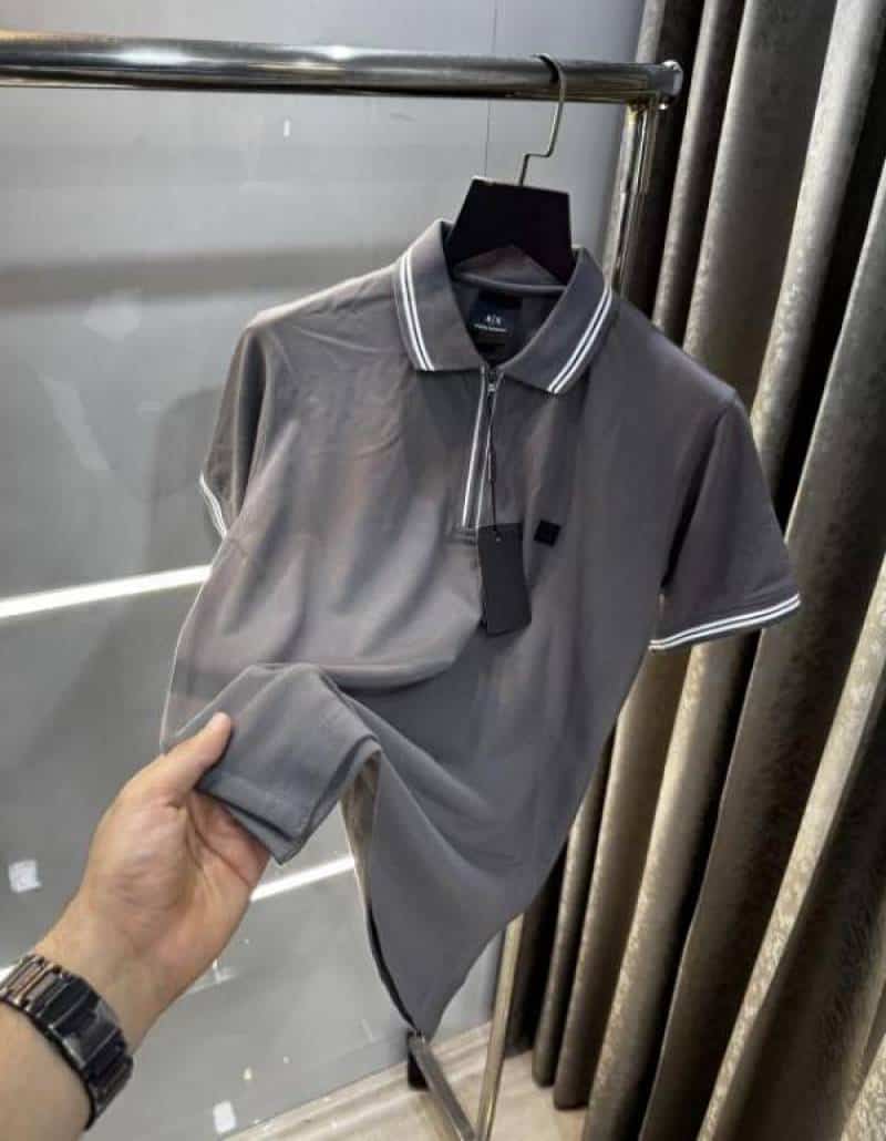 Arman i Exchange Grey Patch Logo Premium Polo T-Shirt Secondary image