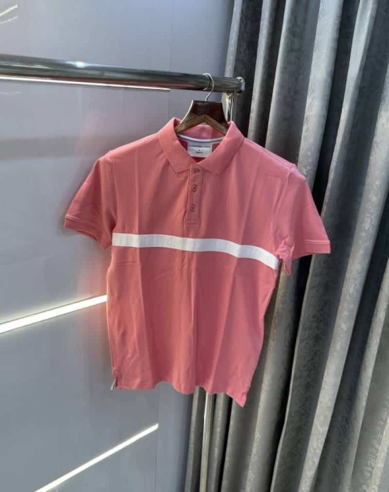 Calvin  Klein  Pink Logo Print Premium Polo T-Shirt Secondary image