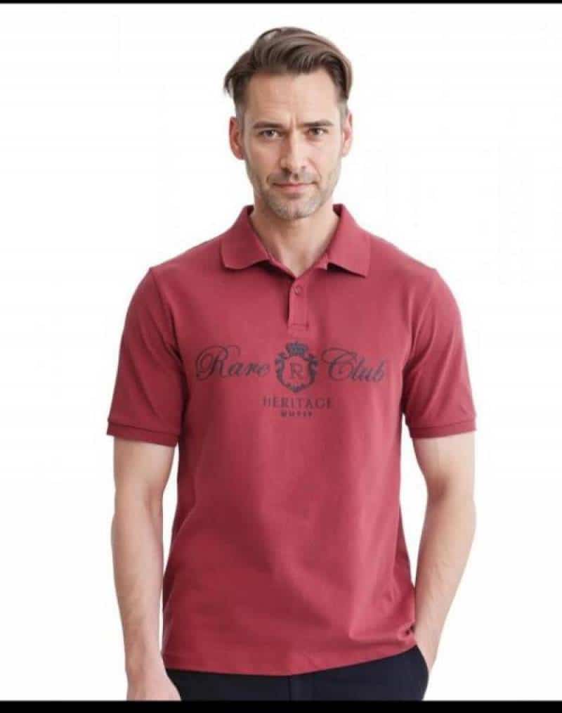 Rare Rabbit Milange Logo Print Premium Polo T-Shirt Main image
