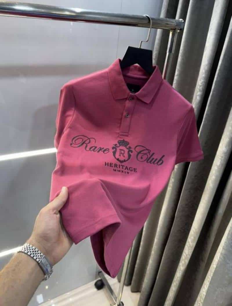 Rare Rabbit Milange Logo Print Premium Polo T-Shirt Secondary image
