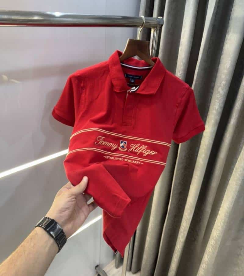 Tommy Hilfiger Red Embroidery Logo Premium Polo T-Shirt Secondary image