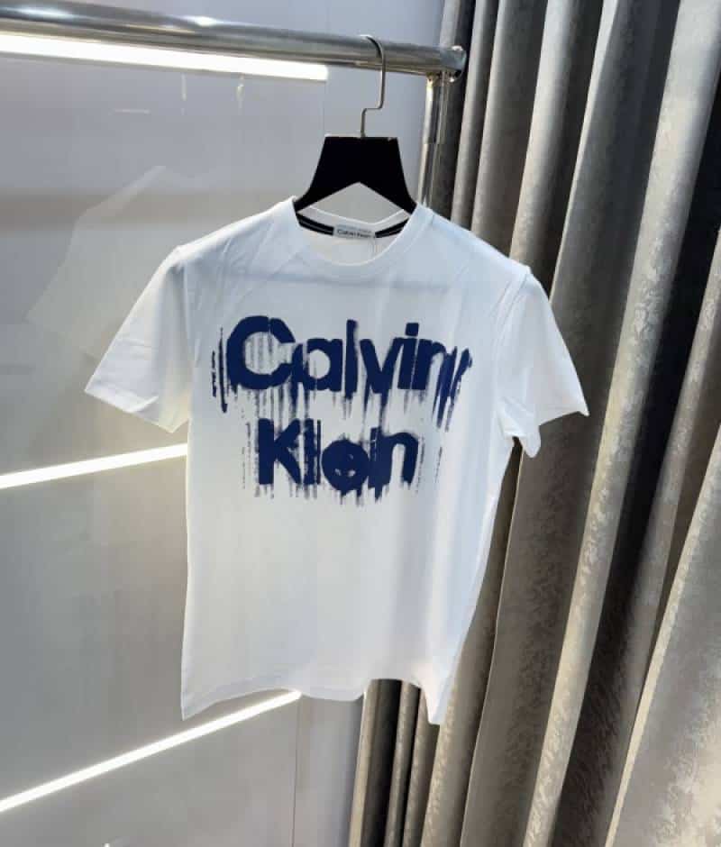 Calvin  Klein White Logo Print Premium T-Shirt