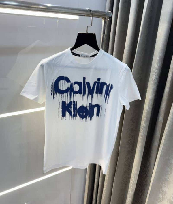 Calvin  Klein White Logo Print Premium T-Shirt