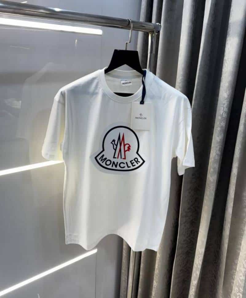 Moncle r White Logo Print Imported Oversized T-Shirt Secondary image
