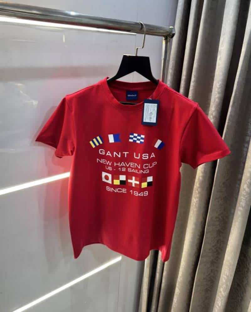 Gant Red Logo Print Premium Classic T-Shirt