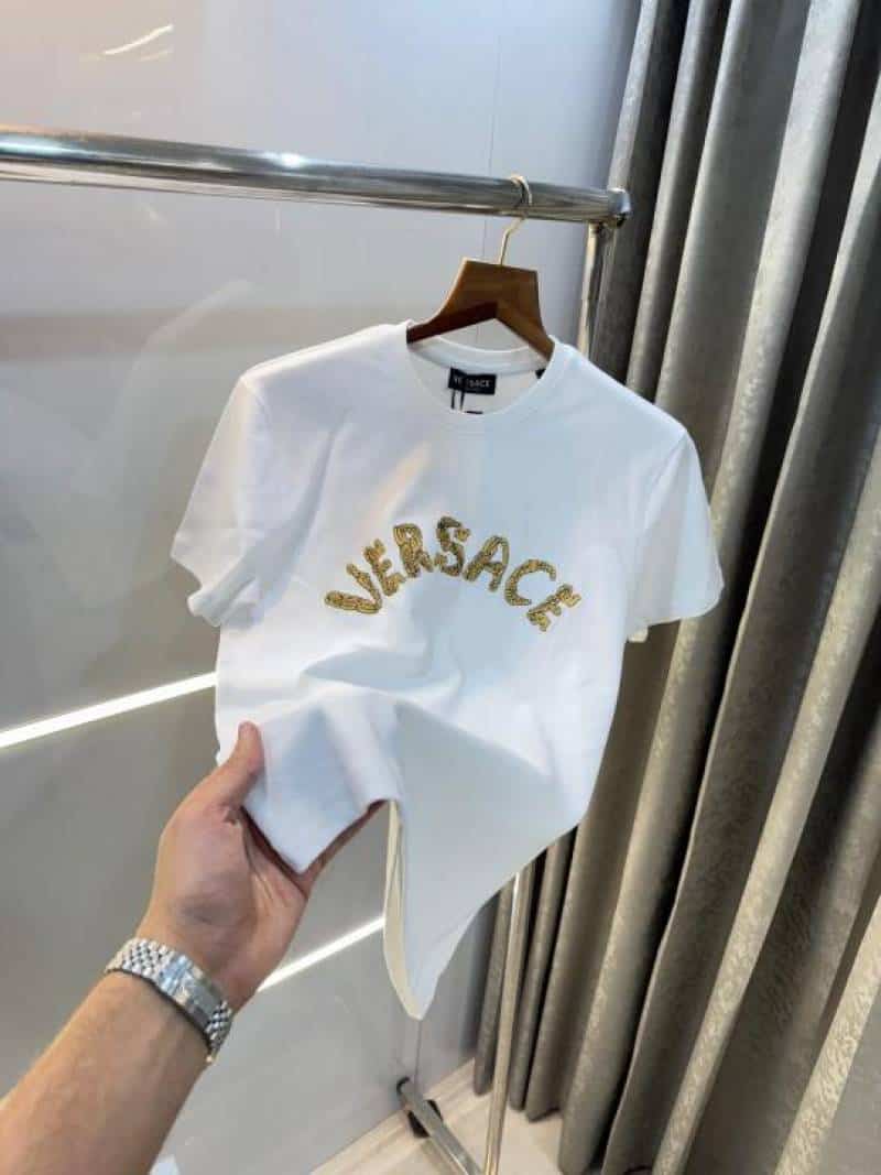 Versac e Couture White Logo Work Premium T-Shirt