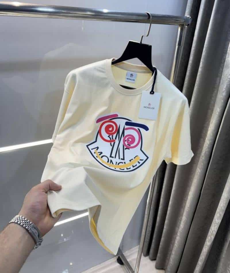 Moncle r Cream Logo Print Imported Oversized T-Shirt Main image