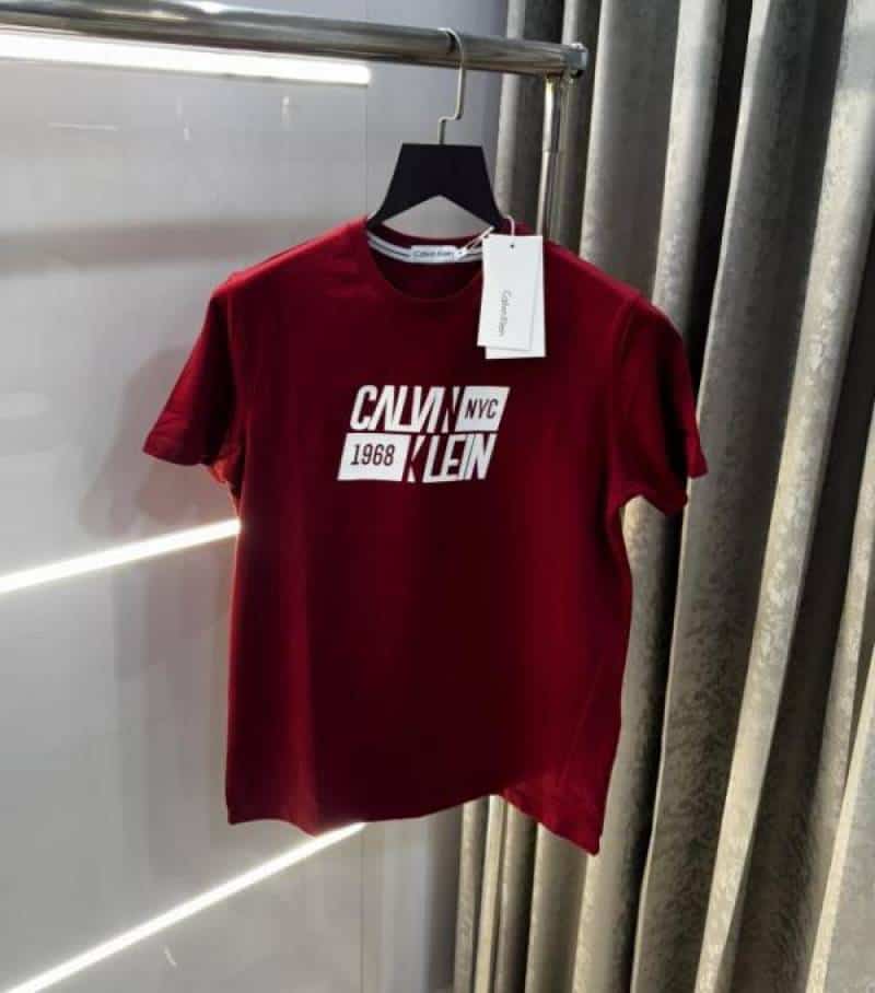 Calvin klei n Wine Logo Print Premium T-Shirt Secondary image