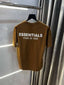 Essential Fear Of God Brown Back Print Imported Oversized T-Shirt
