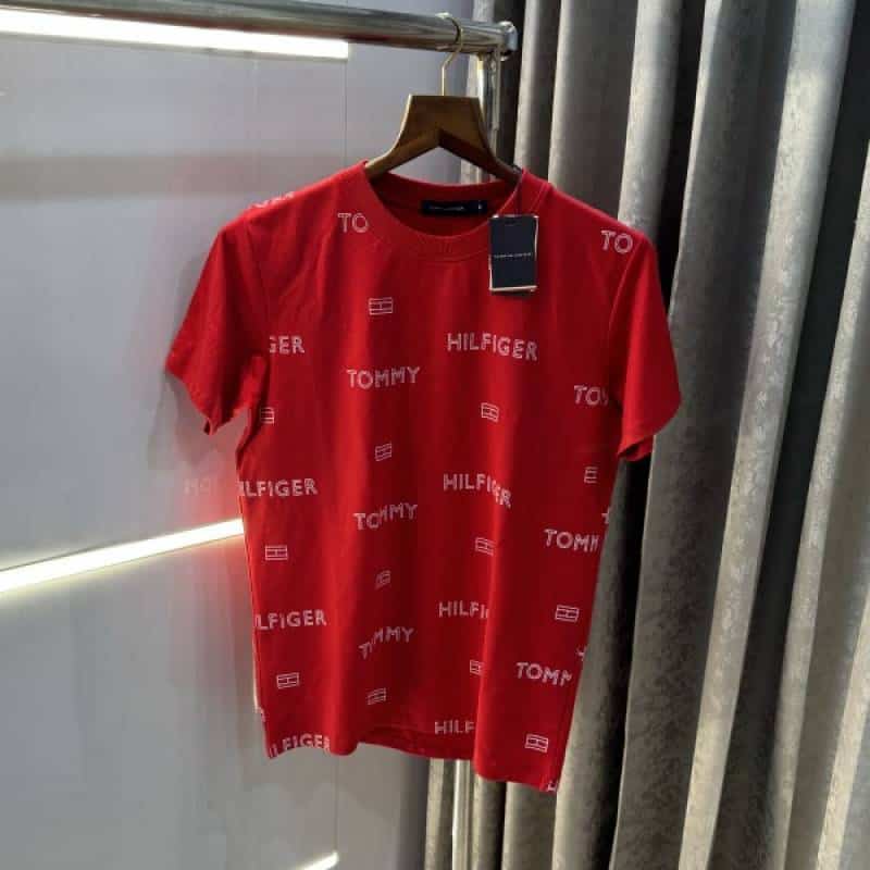 Tommy Hilfiger Red All Over Print Premium T-shirt