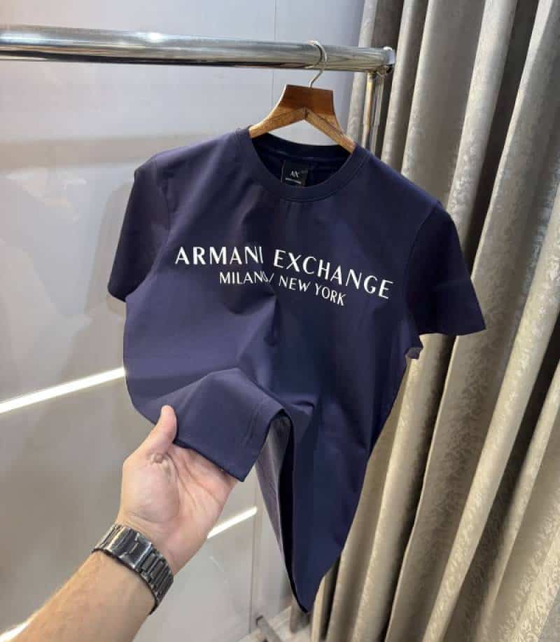 Arman i exchange Navy Blue Logo Print Premium T-Shirt Secondary image