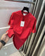 Moncle r Red Embroidery Logo Imported Oversized T-Shirt