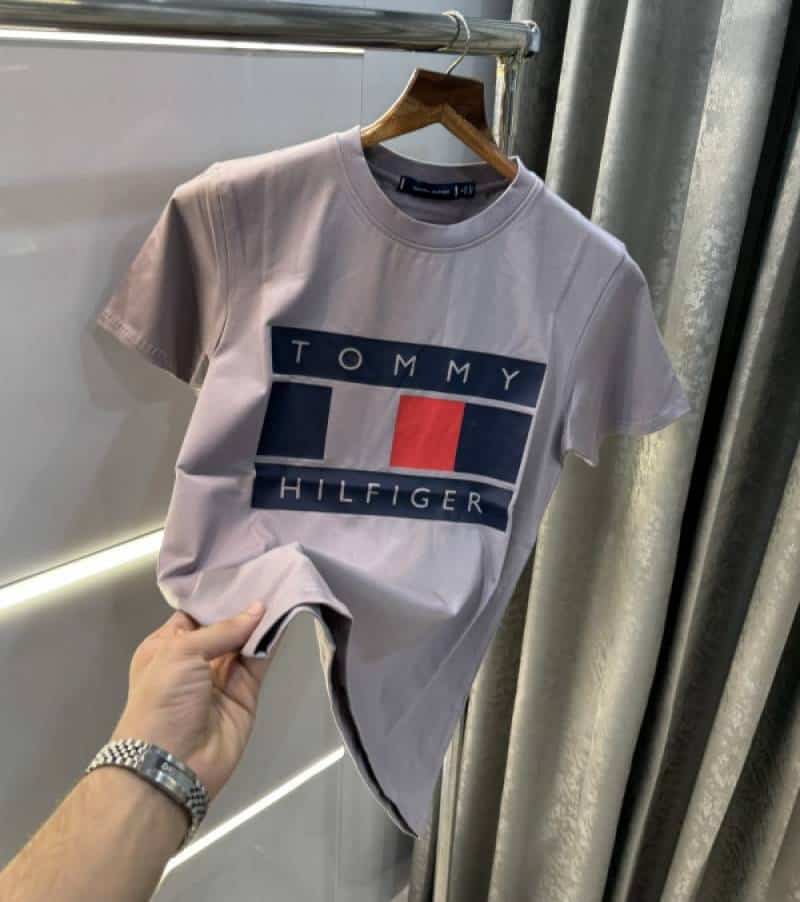 Tommy  Hilfiger Light Grey Logo Print Premium T-shirt Main image