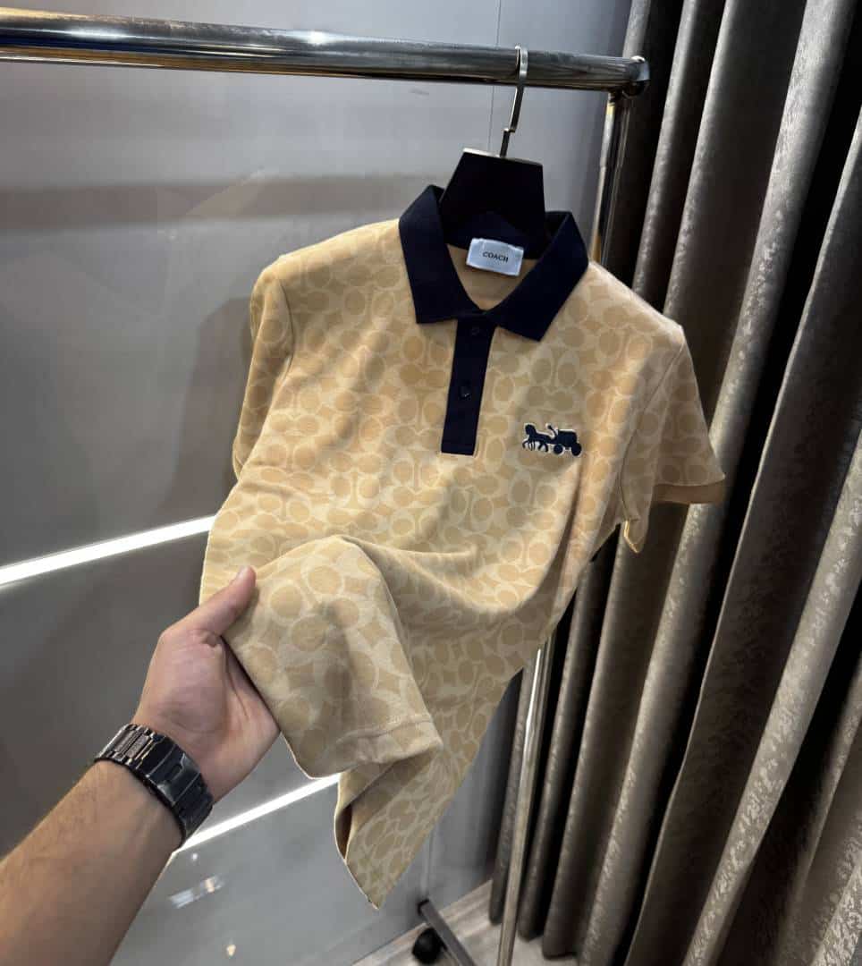 Coac h Beige MonogR...am Premium Polo T-Shirt Main image