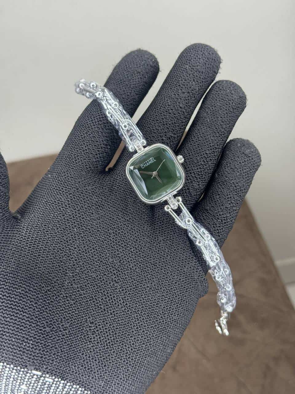 Chane L Silver Green Designer Premium Watch Secondary image